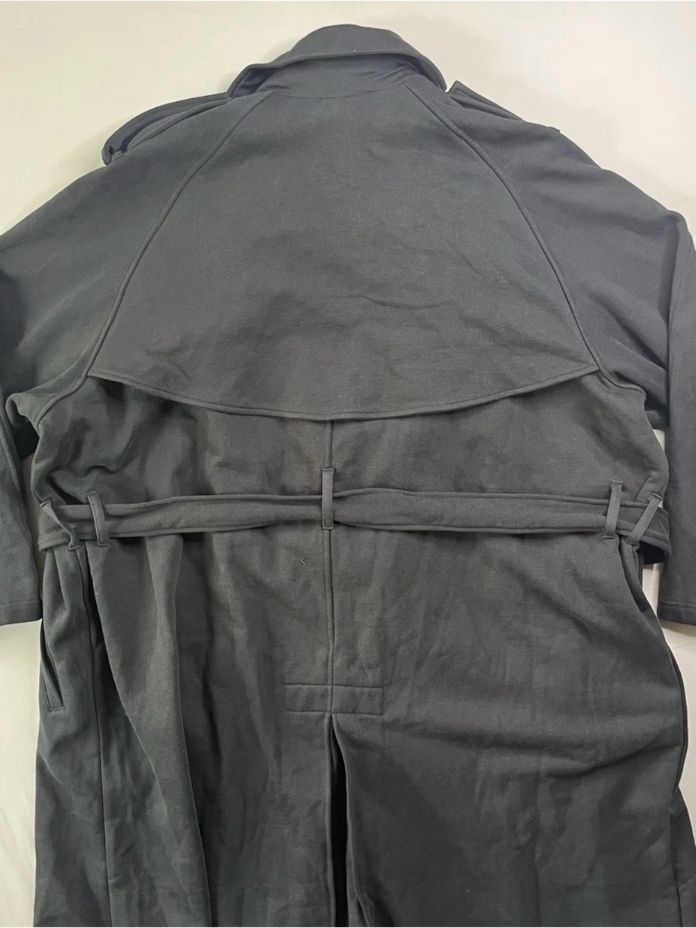 🔥SOLD🔥SKIMS Onyx Boyfriend Fleece Trench Coat Size Large NWT - Picture 12 of 16